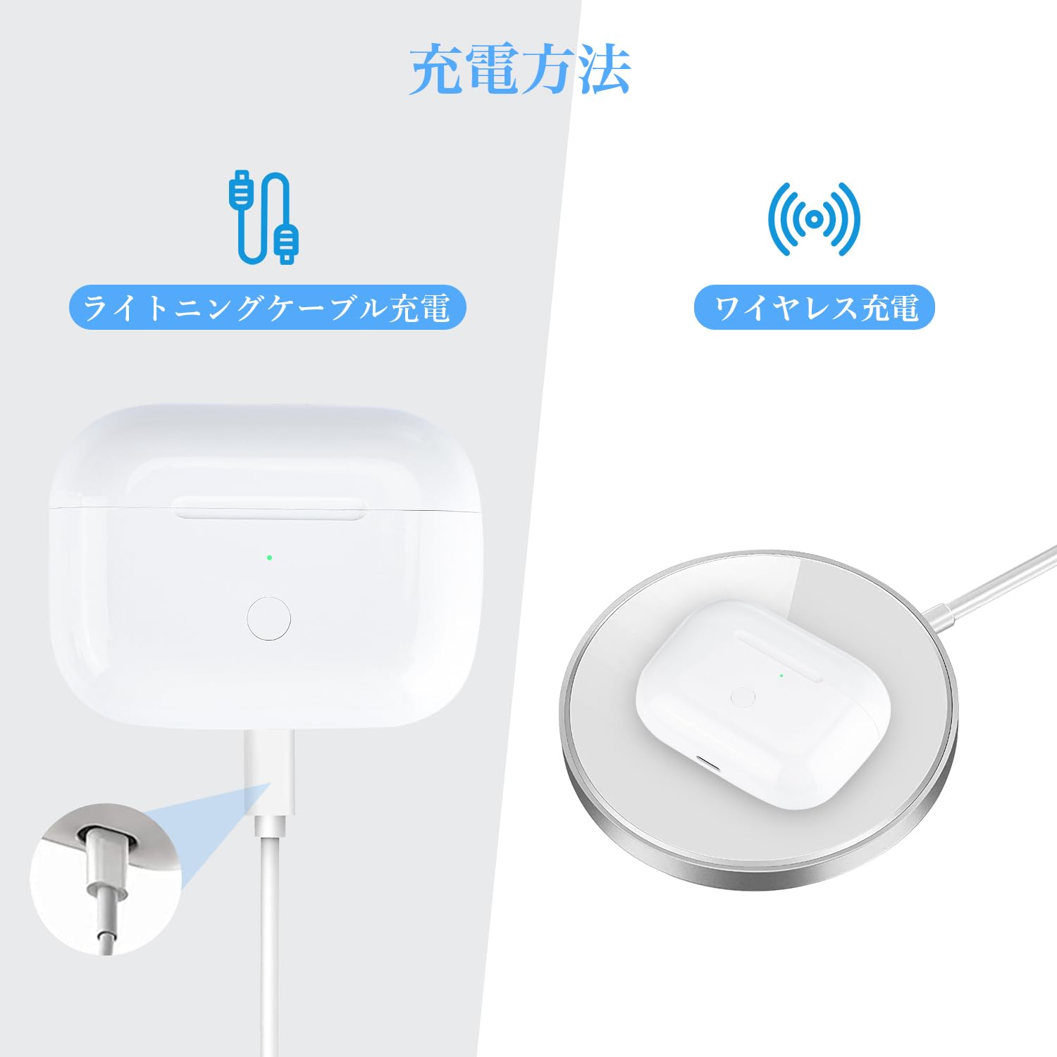 Amazon | PIAQEIOZ 充電ケース Airpods Proとの互換性あり Airpods