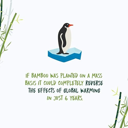 Miniatura 6 de Papel higiénico de 3 capas, sin árboles, biodegradable, sostenible, renovable y certificado FSC, 220 hojas, 12 rollos, paquete de 4 (48 rollos).