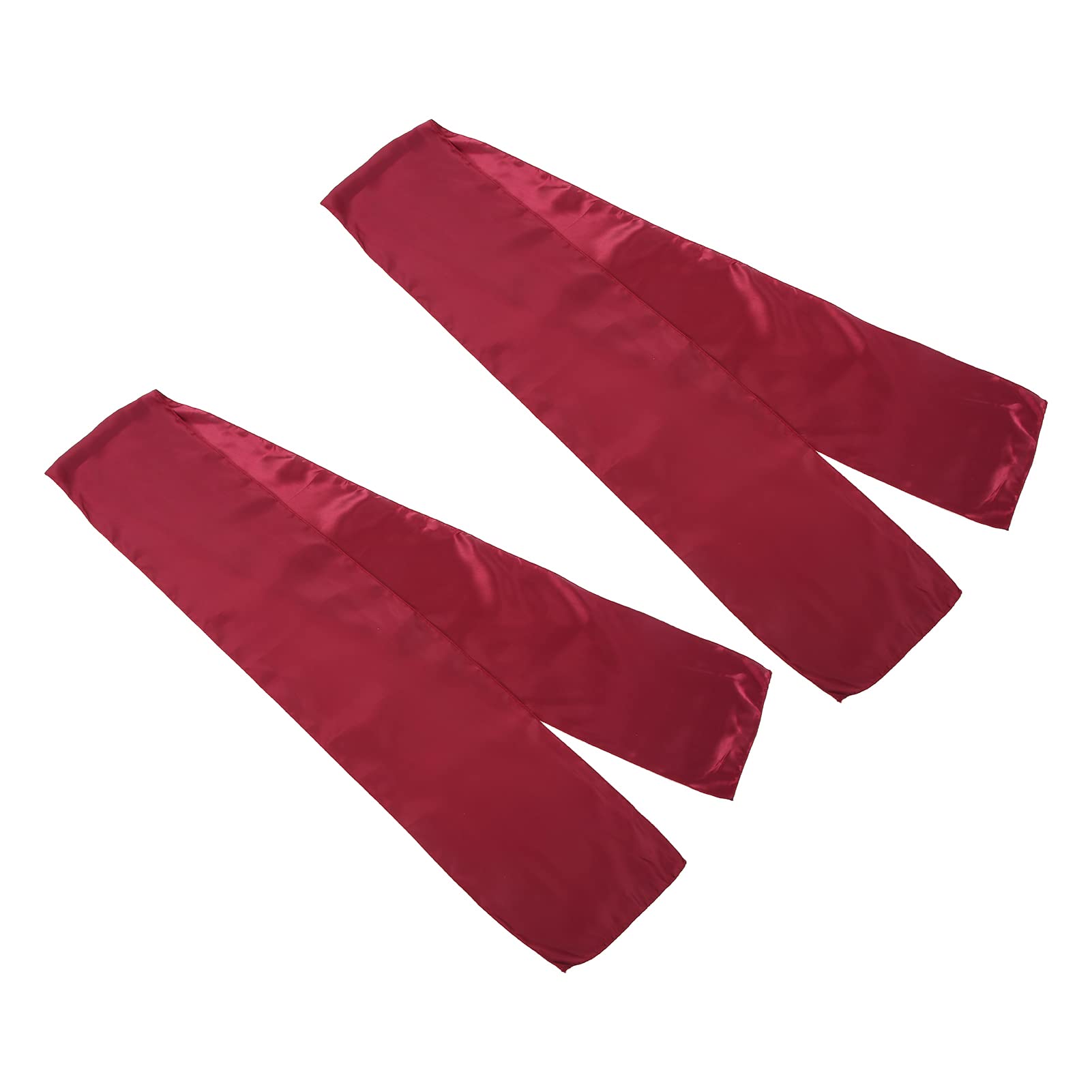 Camino de Mesa de 2 Piezas, Camino de Mesa Rojo Vino, Camino de Mesa de Navidad, Mantel de Boda, Cubierta de Mesa, Manteles Largos Lavables para Decoración de Mesa de Boda, Fiesta de Navidad