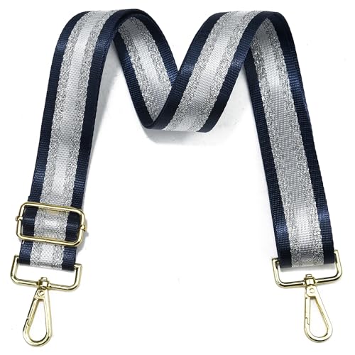 Image of LVYOUME Purse Strap Silver Hardware Wide Bag Straps Replacement Crossbody Adjustable Shoulder Strap for Purses
