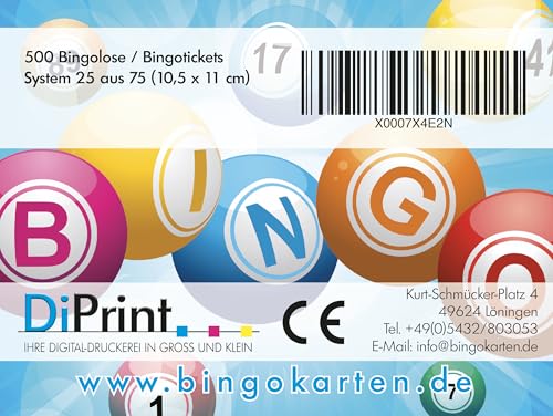 DiPrint 500/sans Bingo Billets Système 25 en 75 (10,5 x 11 cm) – Image 4
