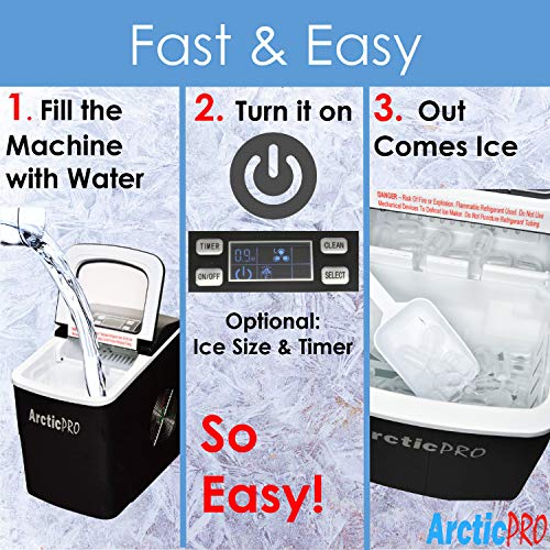 Máquina portátil de hielo digital ArcticPro 26 lb día miniatura 4