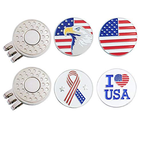 GOLTERS Golf Ball Markers with Hat Clips Value Sets for Men