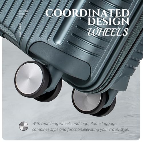 Image of Verage Carry On Luggage with Spinner Wheels, Expandable Hardshell Spinner Suitcase for Travel, TSA Approved (Checked-Large 28-Inch, Bluish Green)