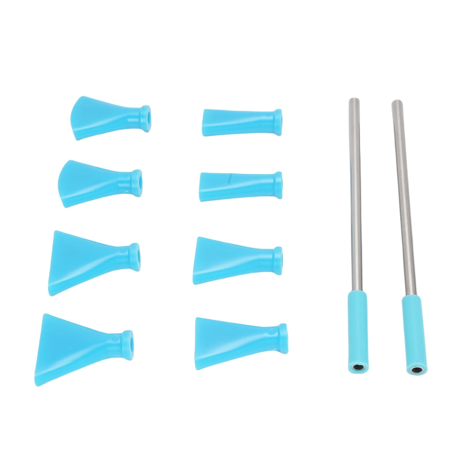 Edelstahl -Strohhalm -Blow Düsen, Acrylgussfarben, 8 Düsen und 2 Strohhalme, Vielseitige Flüssigkeitskunstwerkzeuge, Geeignet für Blüte und Niederländische Gusstechniken, für (Blue)