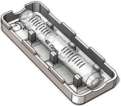 Vial de nivel de burbuja de vidrio, 70mm x 11mm, borosilicato, sin punta miniatura 5