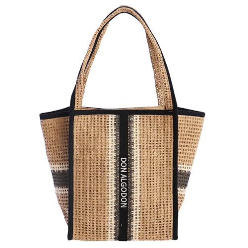 DON ALGODON | Bolso shopper mujer | Bolso mujer de rafia diseño artesanal para verano Larnaca