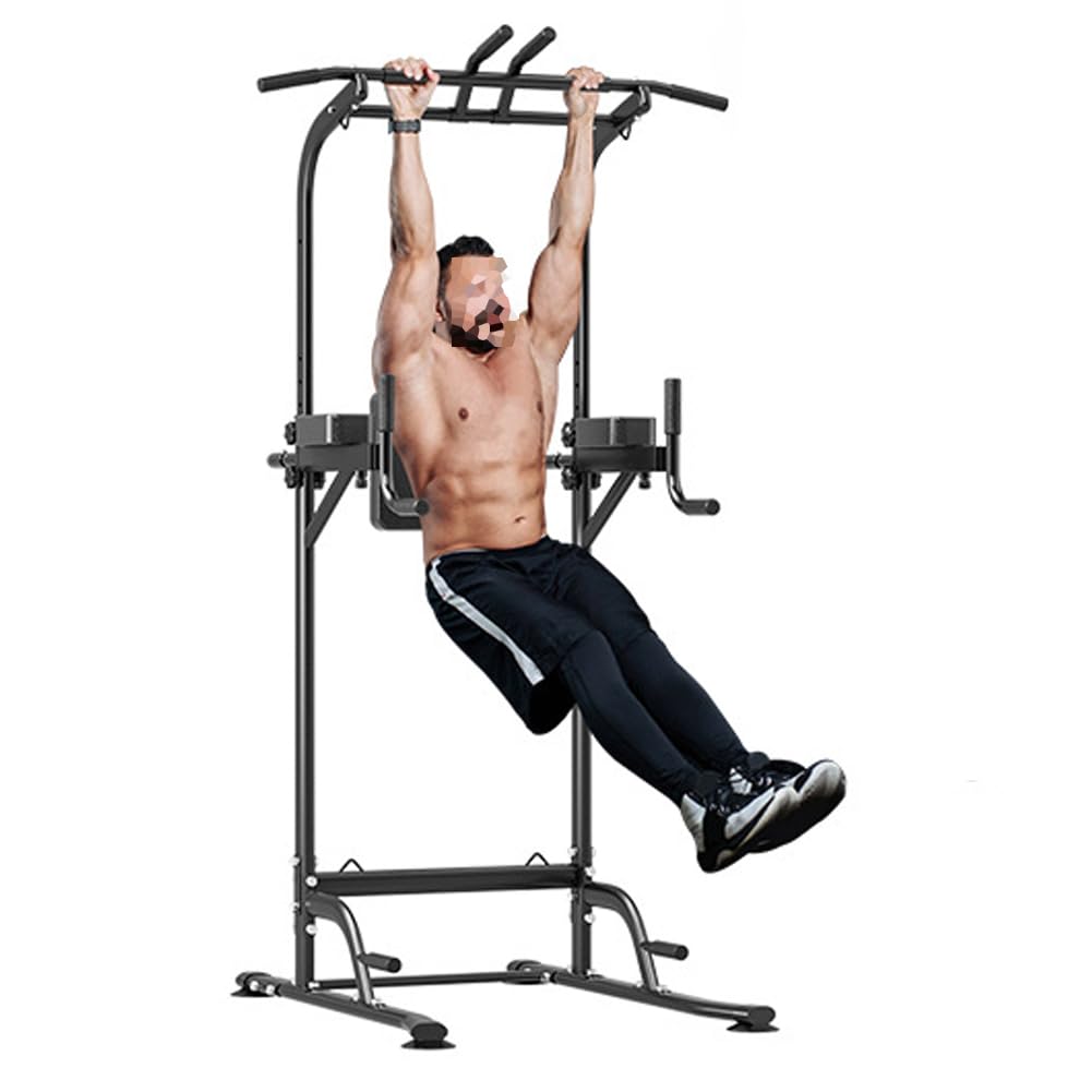 Stazione per trazioni e dip, torre di potenza multifunzione ad altezza regolabile per attrezzature per allenamento fitness, allenamento per la forza, palestra domestica