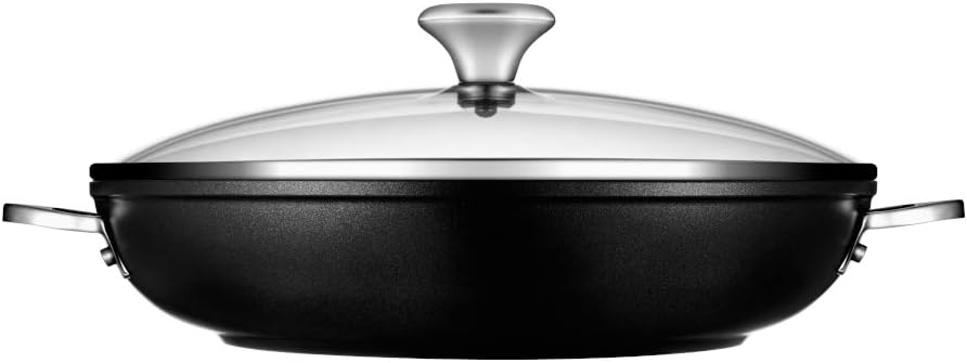 Le Creuset Toughened Nonstick PRO Shallow Casserole/Braiser with Glass Lid, 4 qt. - Image 3