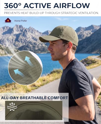 Image of Home Prefer Reflective Water Repellent Quick Dry Airy UPF50+ Sun Hat for Men Women Outdoor Sports Baseball Caps Unisex