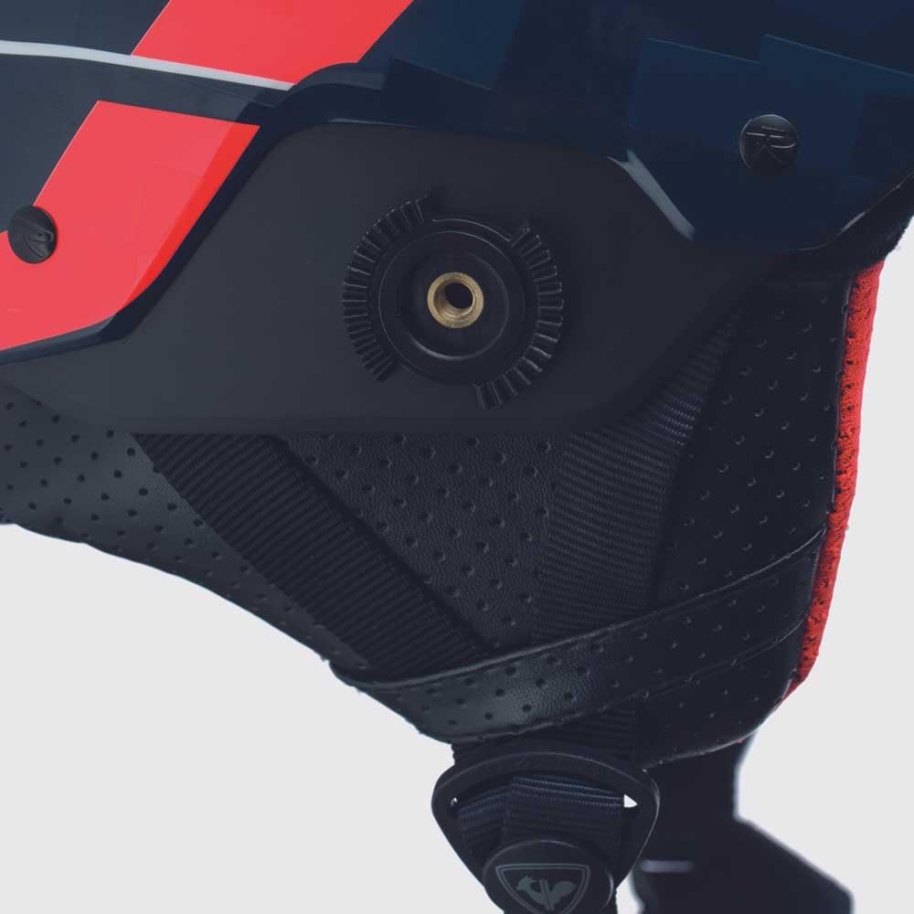 Rossignol - Kask narciarski Hero Slalom Impacts BL+niebieski męski pasek podbródkowy - męski - niebieski