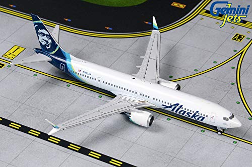 GeminiJets GJASA1873 1:400 Alaska Airlines Boeing 737 MAX 9 Airplane Model