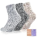 Revosoxs Fuzzy Socks with Grips for Women Men,Non Slip...