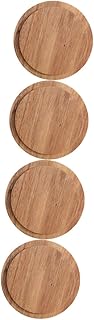 Gogogmee 4 Unidades De Caneca Tampas De Copo Universais Tampa De Copo De Chá Tampas De Copo De Madeira Tampas De Copo De Vedação Tampas De Copo De Água De Madeira Tampas De Copo De Madeira