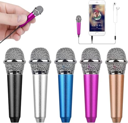 Image of Mini Portable Vocal /Instrument Microphone For Mobile phone laptop Notebook iPhone Sumsung Android With Holder Clip - Rose Red