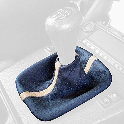 RedlineGoods Shift Boot Compatible with BMW 3-Series 1982-90. Tailor Made - not Universal. Genuine top-Grade Italian Black Suede (Alcantara) with Red Thread