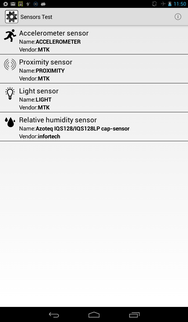 Sensors for Android