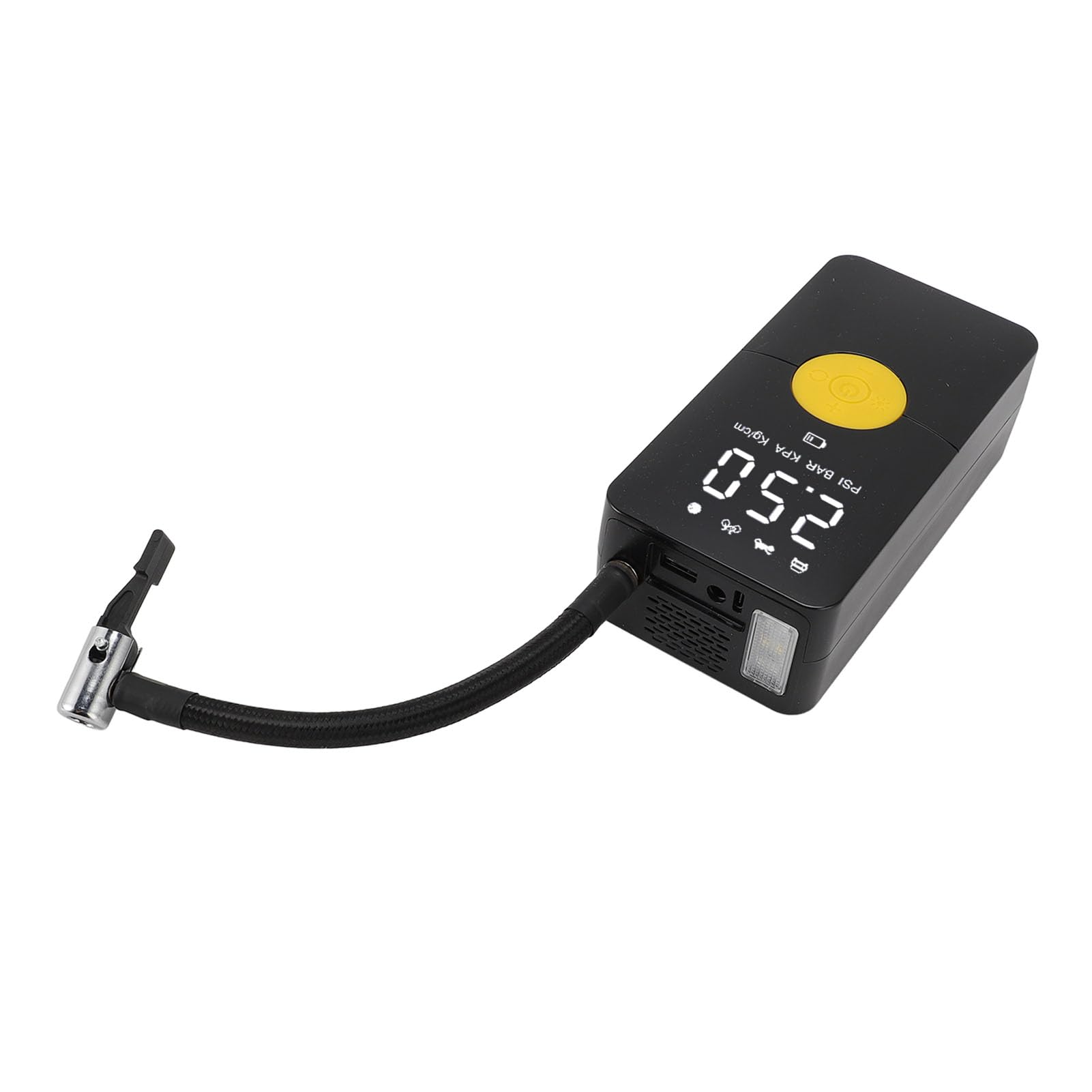 Naroote Pompe à Pneus Portable, Pompe Électrique sans Fil pour Vélo 150 PSI avec Manomètre et Lampe Torche Intégrée, Arrêt Automatique, pour Les Motos, Les Vélos, Les Ballons