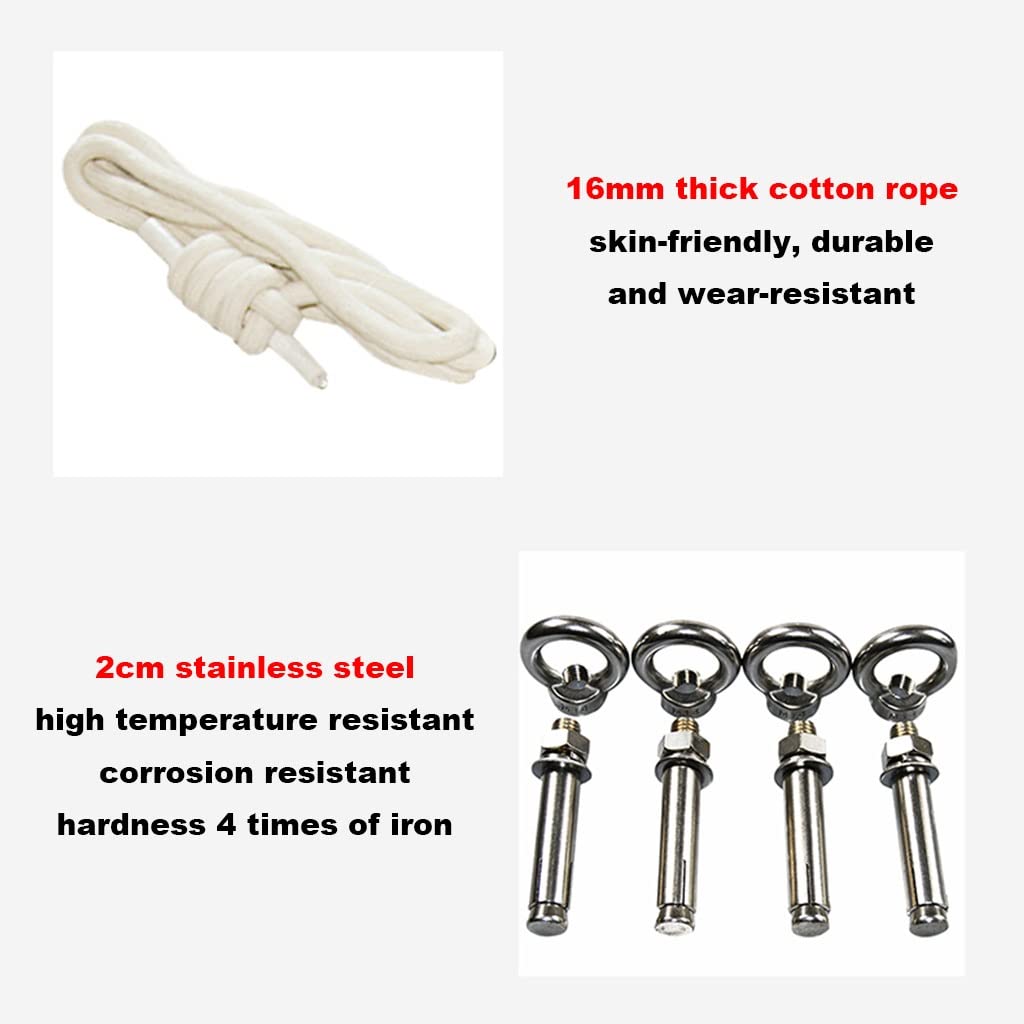 16 mm Yoga-Wandseil, strapazierfähiges Yoga-Seil, Hilfs-Trainingswandseil, Wand-Trainingswandseil, Yoga-Zubehör, Yoga-Gurt for Dehnen und Trainieren for Zuhause, Fitnessstudio, Yoga-Raum, blaues/weiße