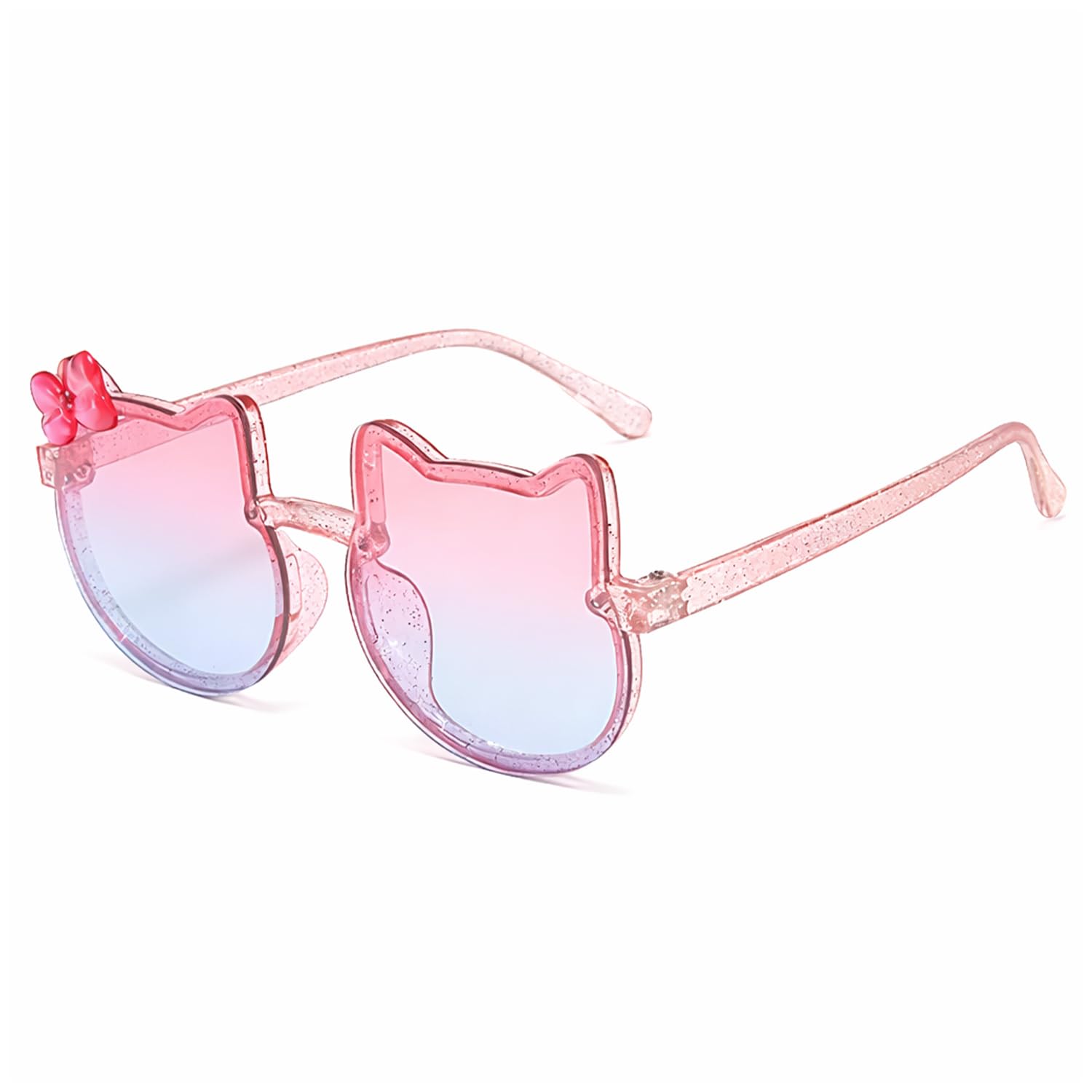 Kids Goggles, Modern Stylish Eyewears for Boy's and Girls, Colorful Cat Shape, Suitable for Age 3 to 8 Years (TransBlue&GrdientPink)-image-30