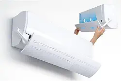 Defletor para Ar Condicionado - Direcionador de Ar Ajustável, Controle de Ângulo, Anti-vento Frio Direto, Tamanho Ajustável de 56 a 103CM Modelo Universal