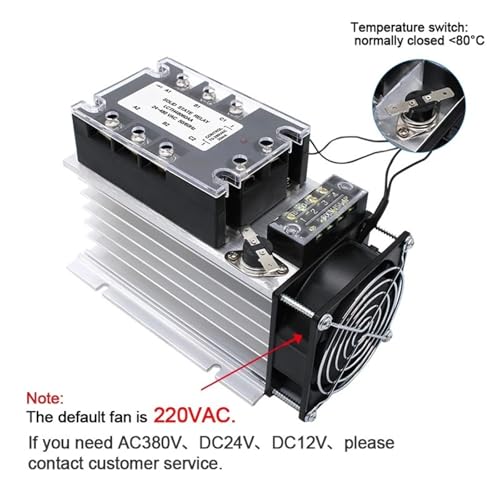 Relais statique triphasé électronique avec radiateur 380V 40A DC-AC