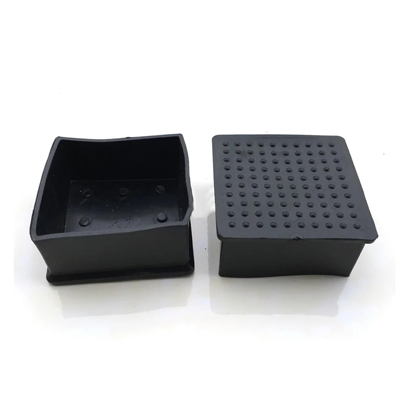 80x80mm 100x100mm Silla de PVC Negro Patas de Mesa de Goma Cubierta de protección de Patas móviles Cubiertas de Extremos de Tubo protección de Suelo Antideslizante 8 Uds (Tamaño : 100x100mm)