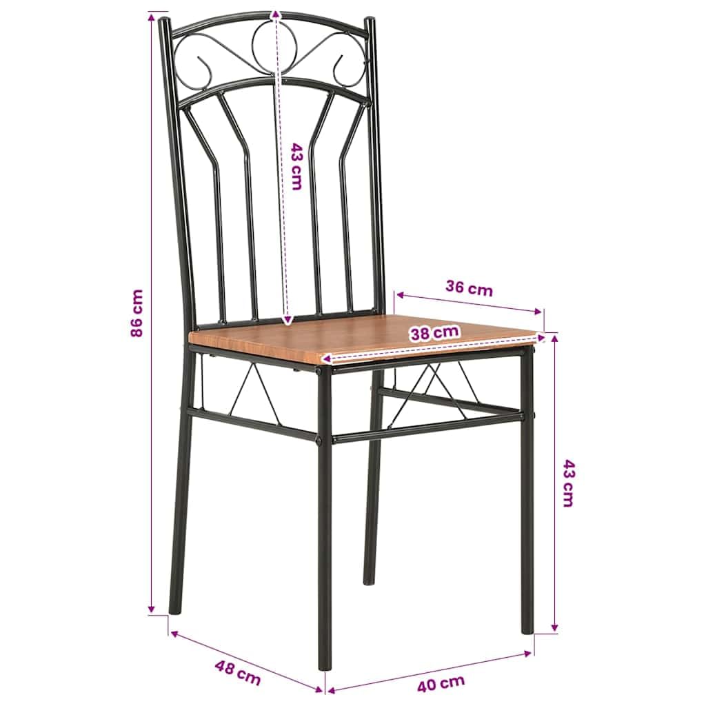 Set di 4 sedie per sala da pranzo, in MDF, acciaio, imbottite, con braccioli, per sala da pranzo, cucina, ristorante e caffè, ergonomiche e salvaspazio