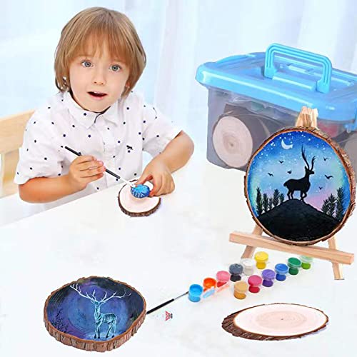 Rotondino di legno naturale 4 pezzi, fette di