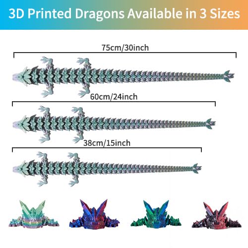 Fooalgo 3D Printed Dragon (Blue Red, 15 inch) : Amazon.ca: Toys