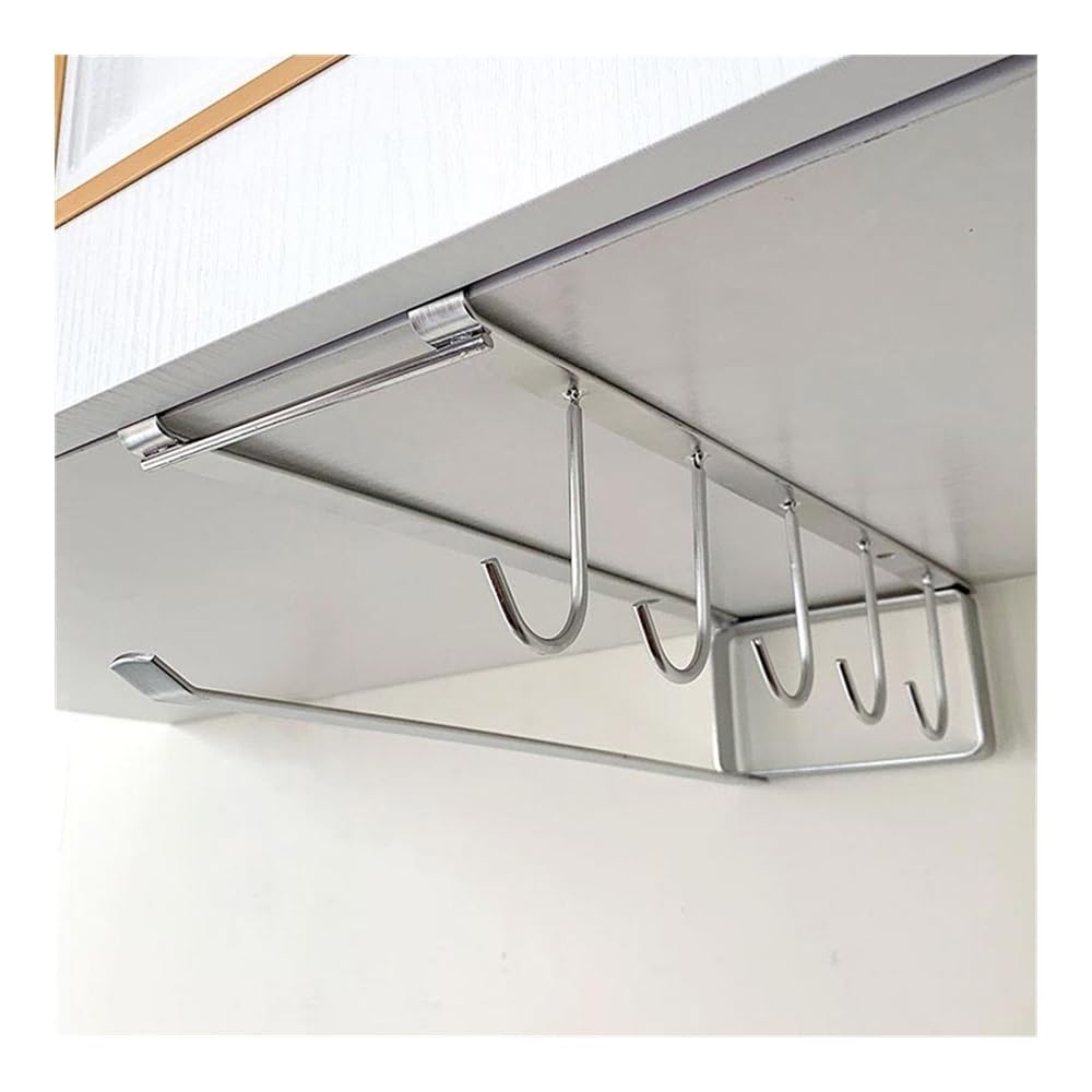 Paper Towel Rack Kitchen Roll Holder Stainless Steel Paper Towel Under Cabinet Shelf for Bathroom Kitchen Accessories(Silver)