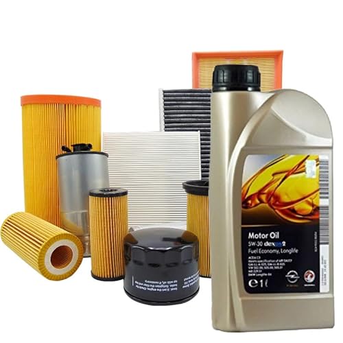Kit tagliando auto, kit tre filtri e 4 litri olio