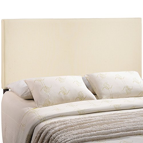 Modway Region Linen Fabric Upholstered Queen Headboard in Ivory