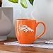Rico Industries NFL Football Denver Broncos Alternate 16 oz Team Color Laser Engraved Speckled Ceramic Coffee Mug
