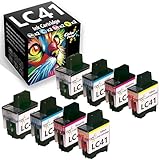 Color Print Compatible LC-41 Ink Cartridge Replacement for Brother LC41 LC41BK for DCP 110C 120C FAX 1840C 1940CN 2440C MFC 210C 420CN 620CN 640CW 3240C 3340CN 5440CN 5840CN Printer (8-Pack,2B2C2M2Y)