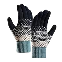 Générique Gants Femme Hiver Homme Tricotés Douces Pour Hommes Chauds Gants Coupe-Vent Thermiques Tactiles Gloves Anti Froid Quotidien Travail Extérieur Randonnée