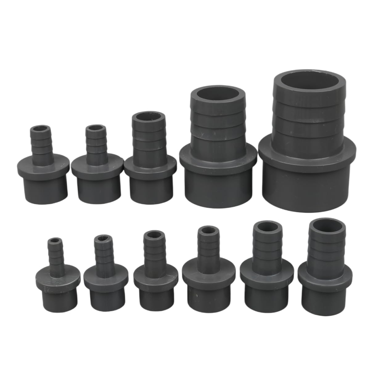 1 pieza de juntas de tubería de PVC, conector de riego for jardín, manguera de agua, junta de pagoda, accesorios de tubería de PVC(20-16mm,50 Pieces)