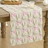 Artoid Mode Weich Plüsch Samt Stickerei Beige Hasen Schleife Ostern...