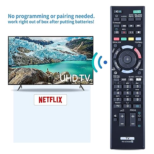 TCNOUMT New RM-ED059 Replacement Remote Control for Sony Bravia LED TV Compatible with KDL-32W706B KDL-42W706B KDL-42W805B KDL-42W828B KDL-42W829B KDL-50W805B KDL-50W815B KDL-50W817B KDL-50W829B - Image 4