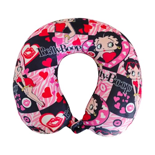 Karriage-Mate Neck Pillow - Betty Boop - Memory Foam Neck Pillow-Ergonomic Design,Neck Support, Travel Neck Pillows for Airplane, Travel, Car, Airplanes, Office and Home Use (BR7323013#CT3)
