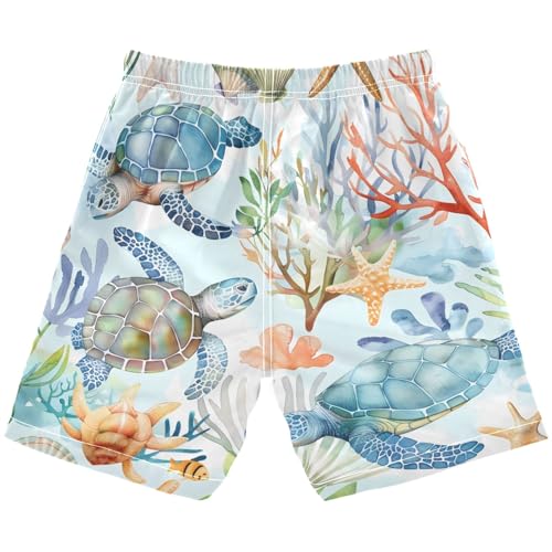 Sea Turtles Boys Swim Trunks, Quick Dry Toddler Beach Shorts Boy Swimwear Bathing Suit2