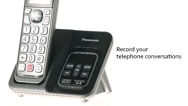 Amazon.com : Panasonic Cordless Phone with Answering Machine, 2