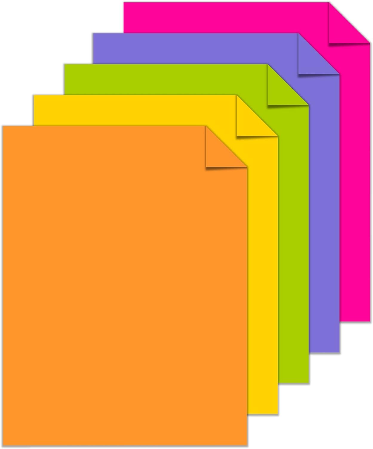 Neenah Paper 21004 65lb 8 1/2 x 11 Colored Cardstock 250 Sheets and 40311 90lb 8 1/2 x 11 White Index Card Stock 250 Sheets