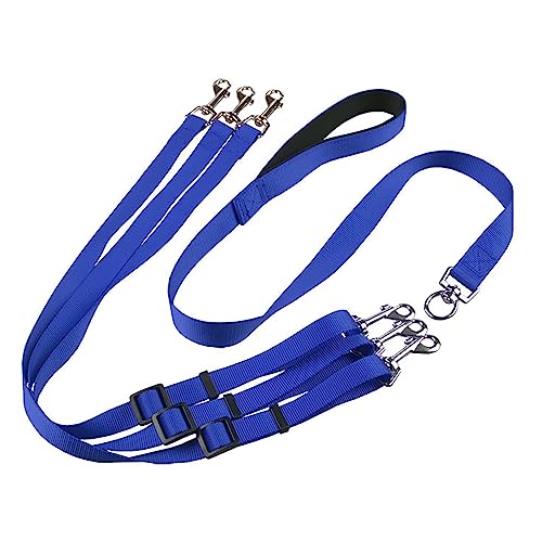 Guinzaglio a tripla testa per cani con guinzaglio regolabile da uno a tre in nylon