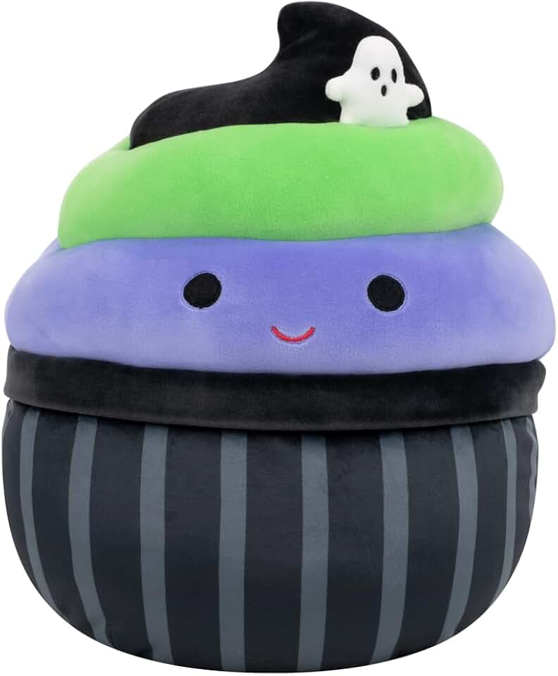 Squishmallows Original 12in Kurt The Halloween Cupcake with Ghost Topping – Official Jazwares Halloween Plush (Medium-Sized)