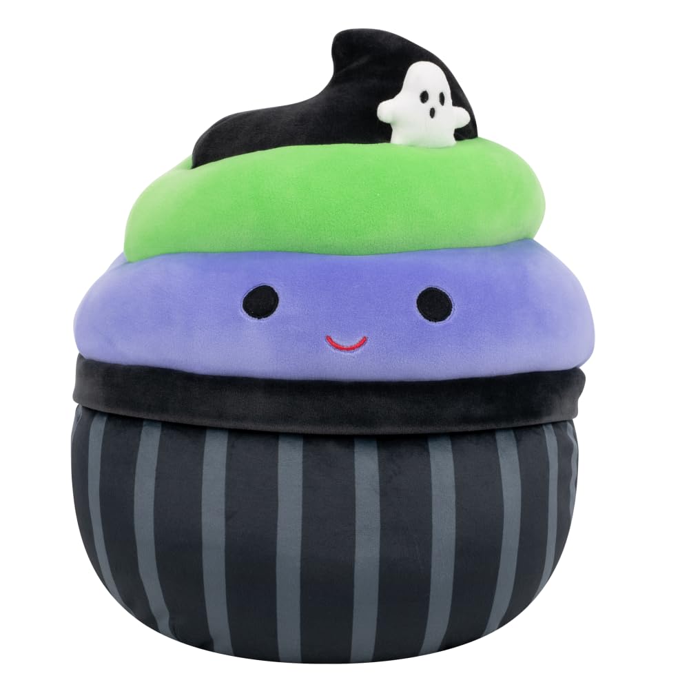 Squishmallows Original 12in Kurt The Halloween Cupcake with Ghost Topping – Official Jazwares Halloween Plush (Medium-Sized)