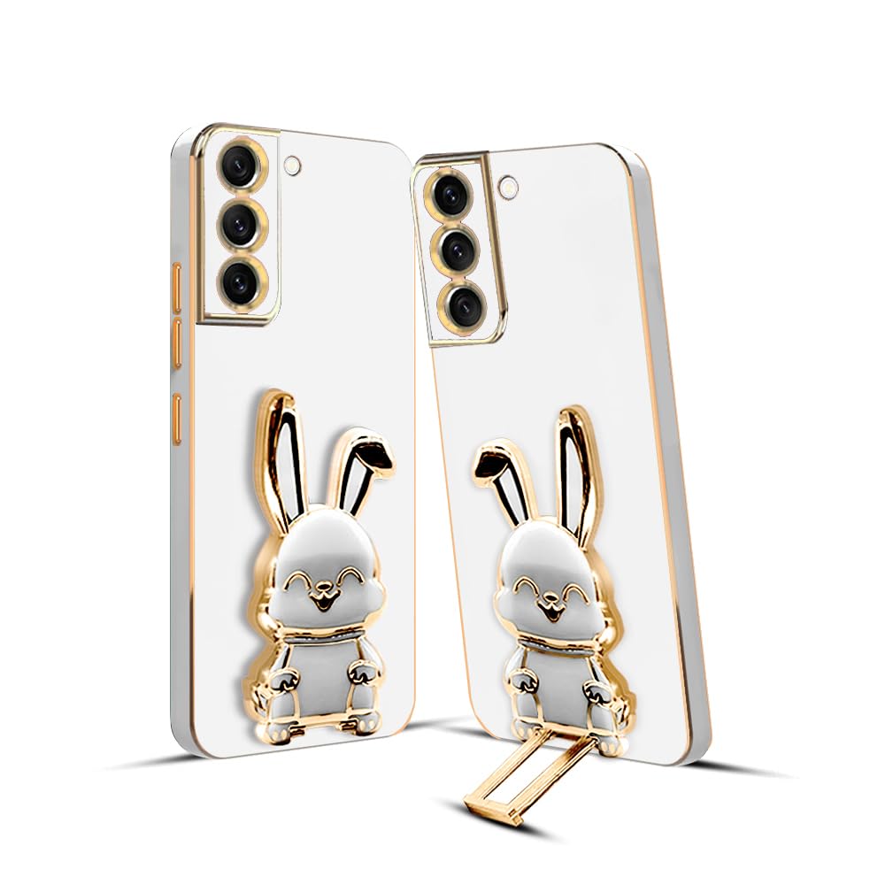 KARWAN®️ 3D Bunny with Folding Stand Back Cover Case Compatible for Samsung Galaxy S21 FE 5G | Slim electroplated case | Stand case | Soft TPU | Space Astro Theme |Camera Protection-White (B0CGNWJSGB) Amazon Price History, Amazon Price Tracker