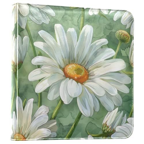 Álbum de Fotos Autoadhesivo DIY Scrapbook con Flores Margarita, Encuadernador de 3 Anillos, 40 Páginas, 8x10 para Recuerdos miniatura 1