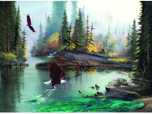 Amazon Com Sunsout Inc River Eagles Jigsaw Puzzle Toys Games