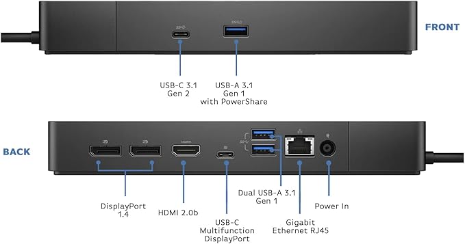 Dell WD19S Docking Station con Adaptador 130W y 90W Power Delivery miniatura 2